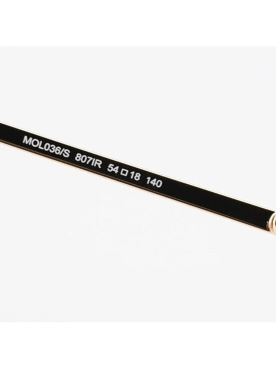 Love Moschino MOL036/S 0807 IR Sunglasses Black Cat Eye Frame, Grey Lenses
